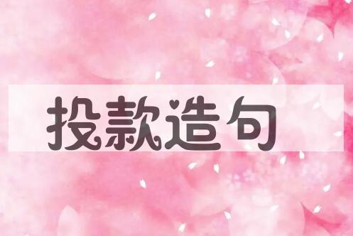 用投款造句