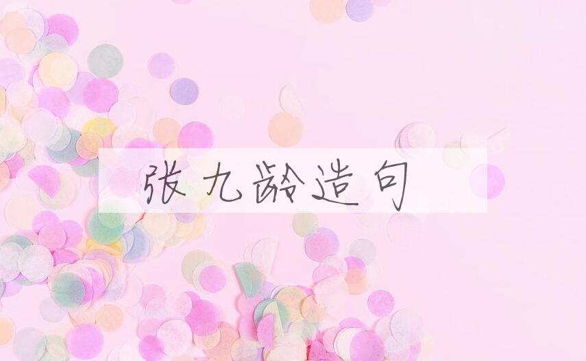 用张九龄(678-740)造句