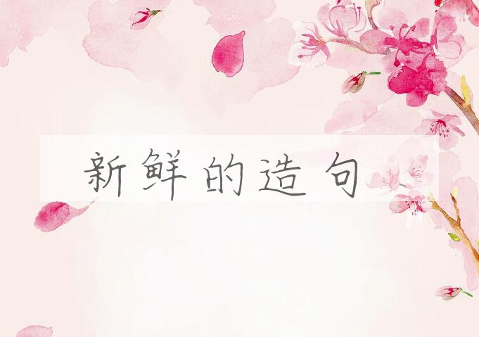 用新鲜的造句