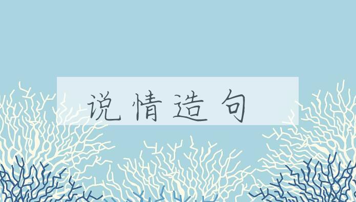用说情造句