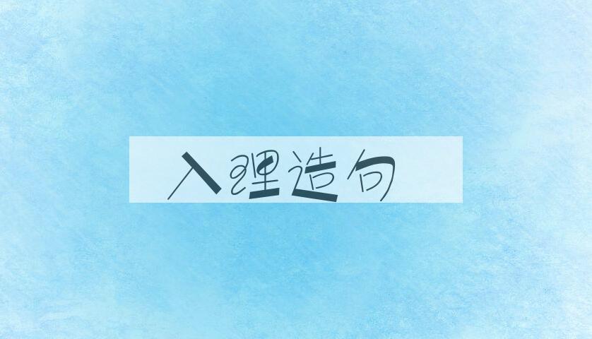 用入理造句