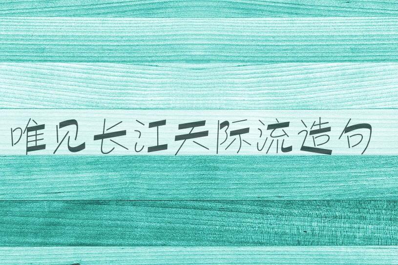 用唯见长江天际流造句