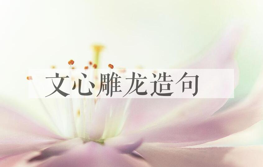 用文心雕龙造句