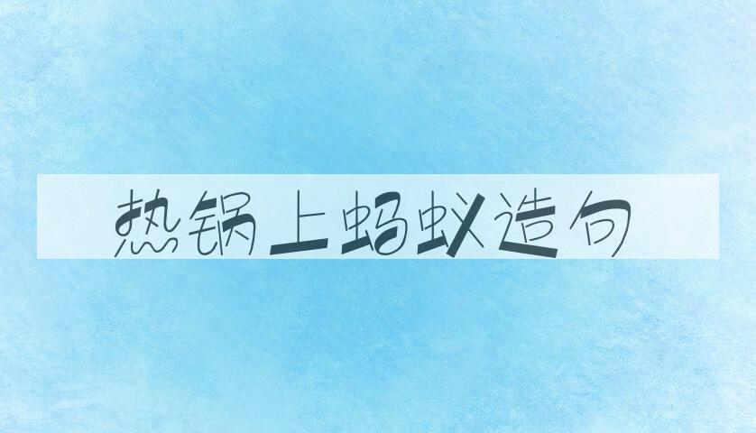 用热锅上蚂蚁造句