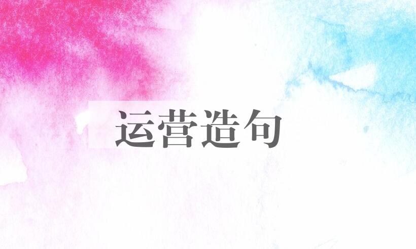 用运营造句
