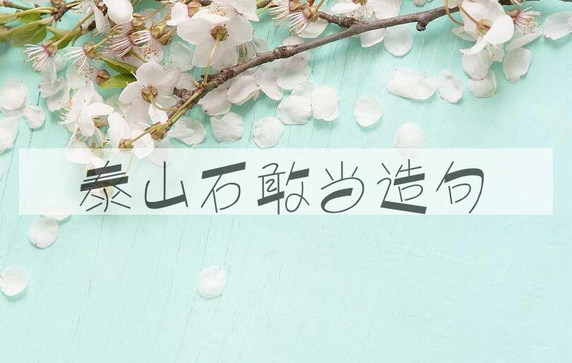 用泰山石敢当造句