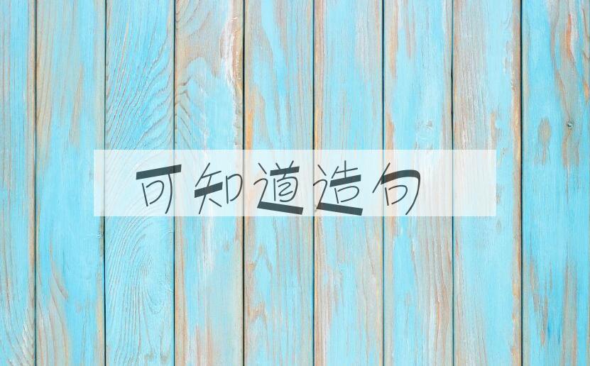 用可知道造句