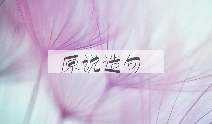 用原说造句