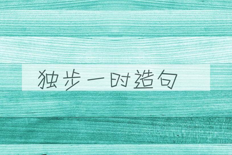 用独步一时造句