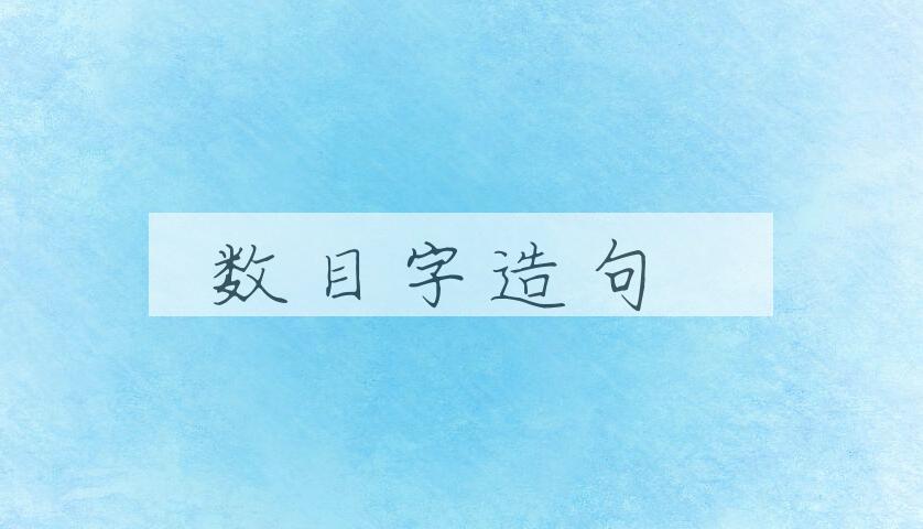 用数目字造句