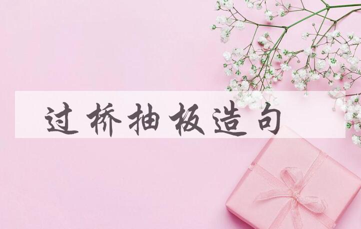 用过桥抽板造句