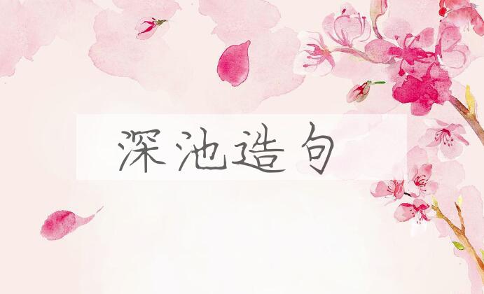 用深池造句