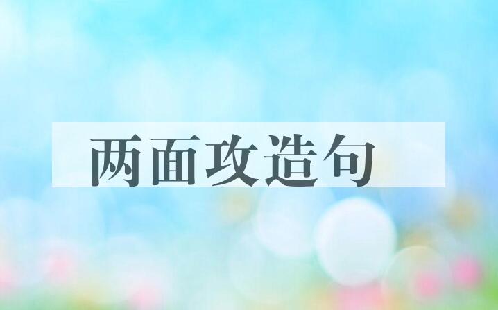 用两面攻造句