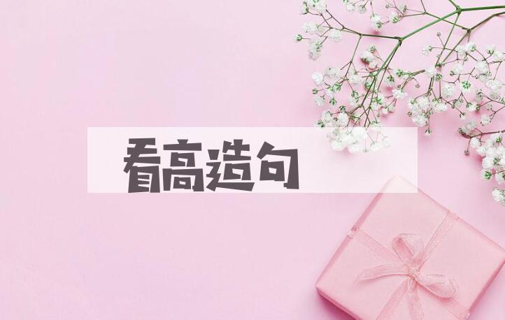 用看高造句