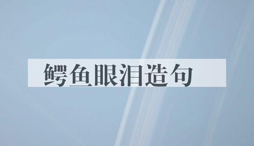 用鳄鱼眼泪造句