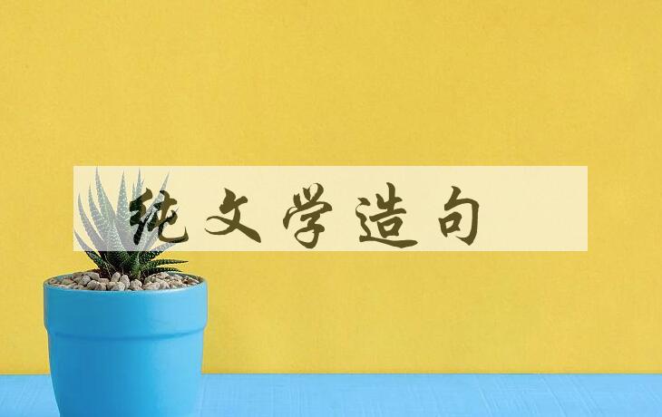 用纯文学造句