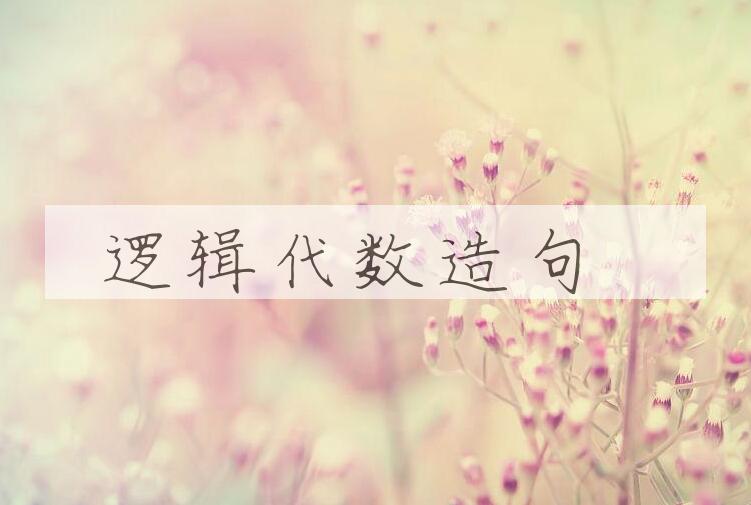 用逻辑代数造句