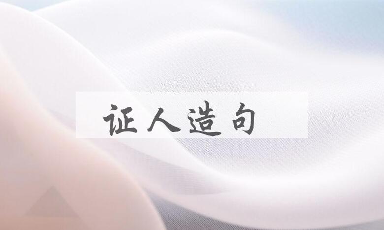 用证人造句