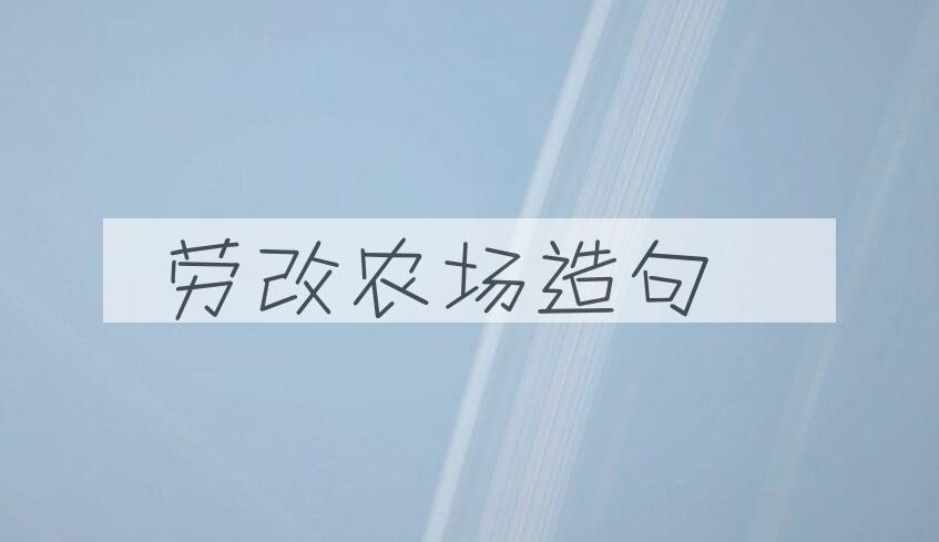 用劳改农场造句