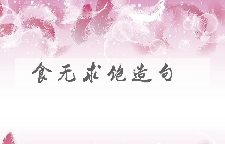 用食无求饱造句