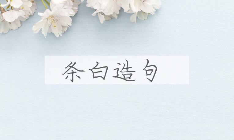 用条白造句