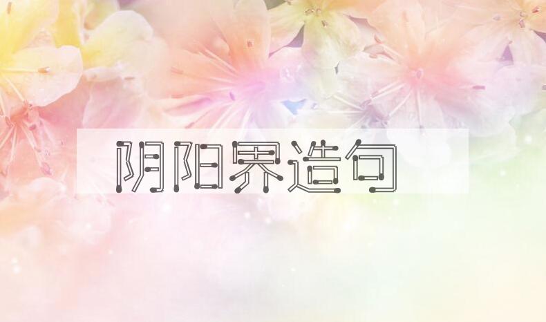 用阴阳界造句