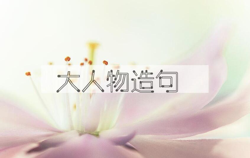 用大人物造句