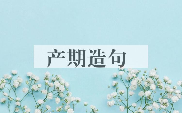 用产期造句
