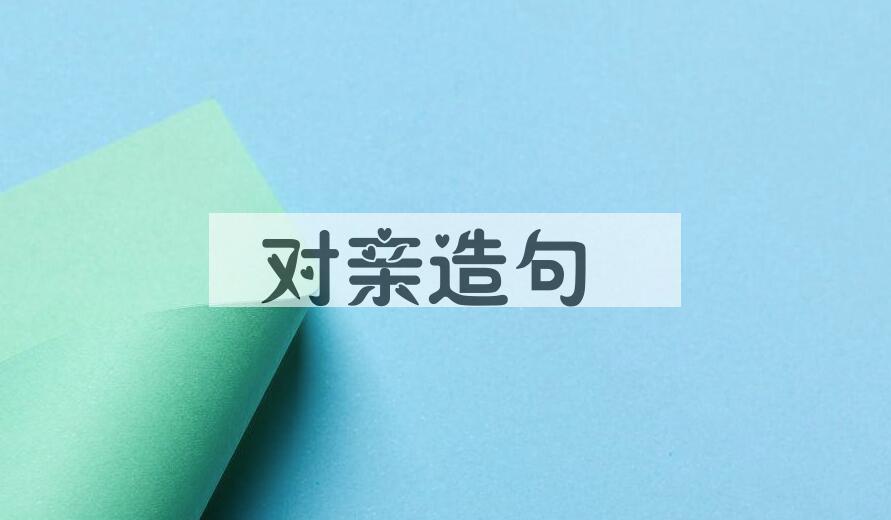 用对亲造句