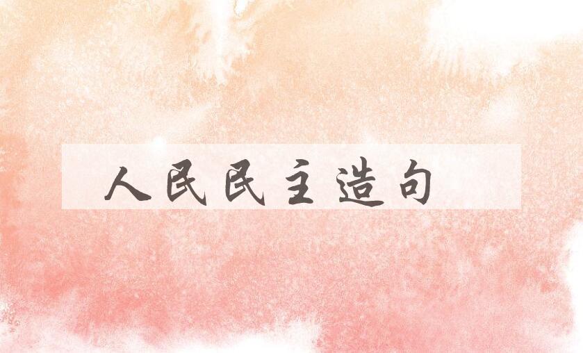 用人民民主造句