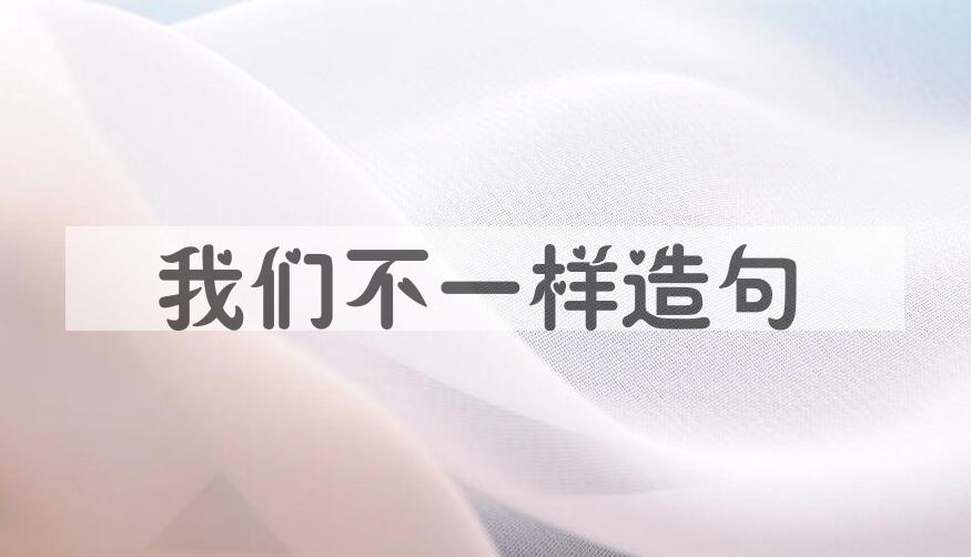 用我们不一样造句