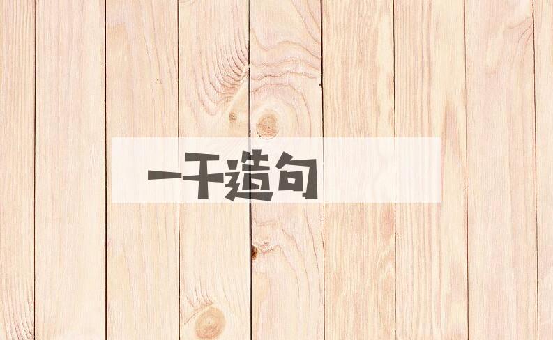 用一干造句
