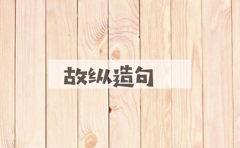 用故纵造句