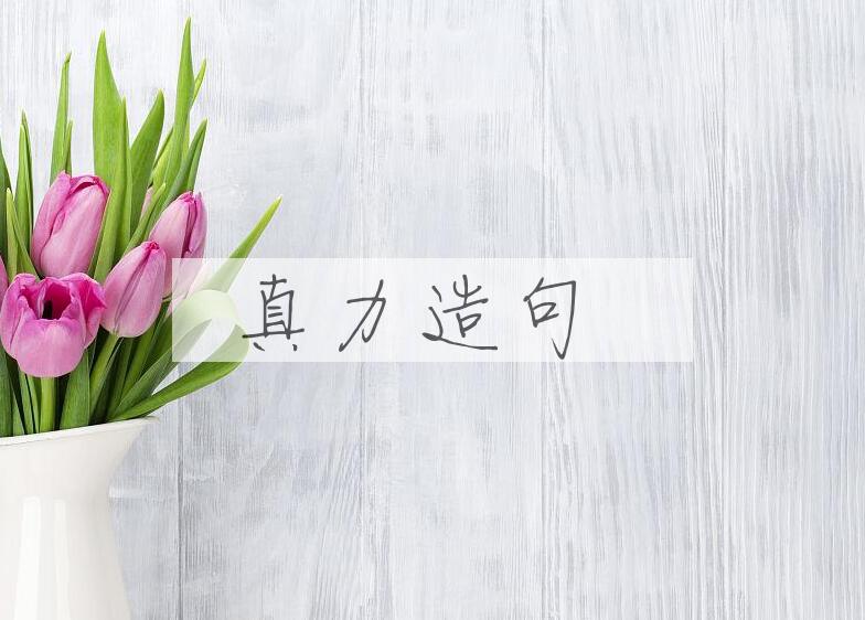 用真力造句
