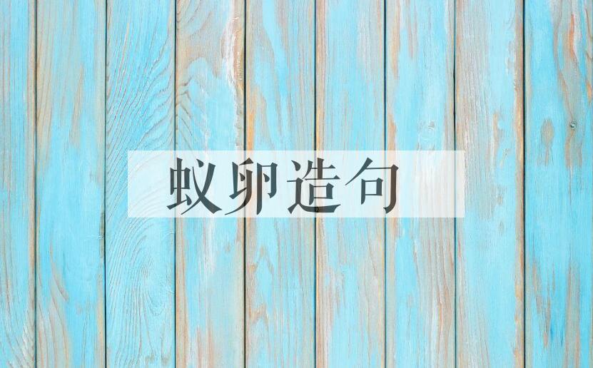 用蚁卵造句