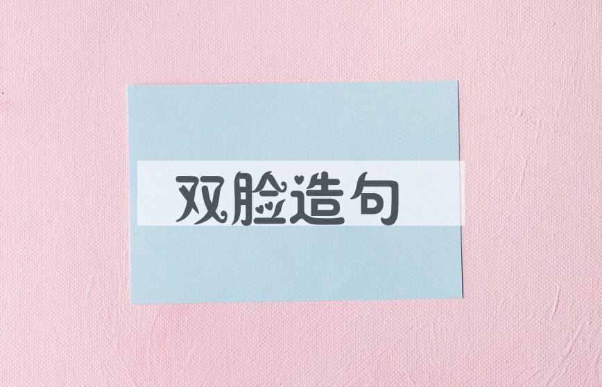 用双脸造句