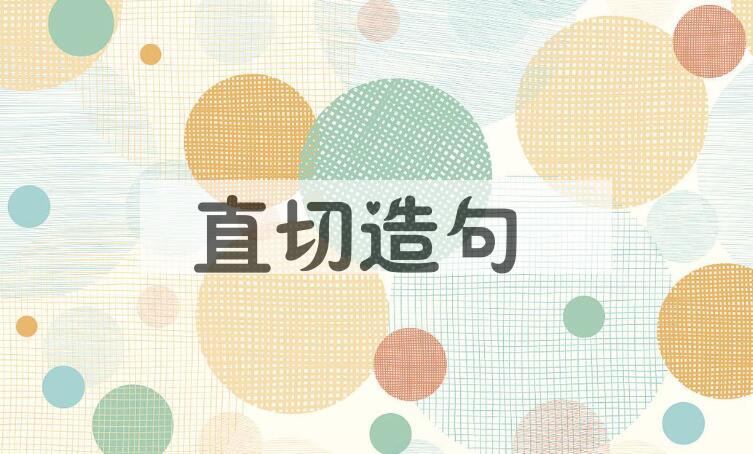 用直切造句