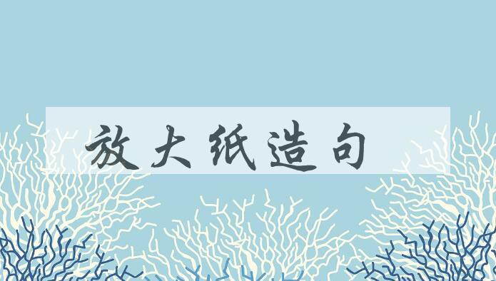 用放大纸造句