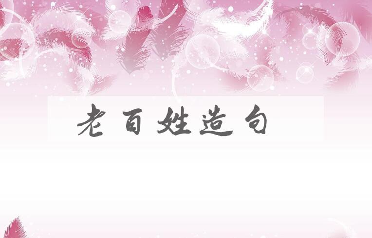 用老百姓造句