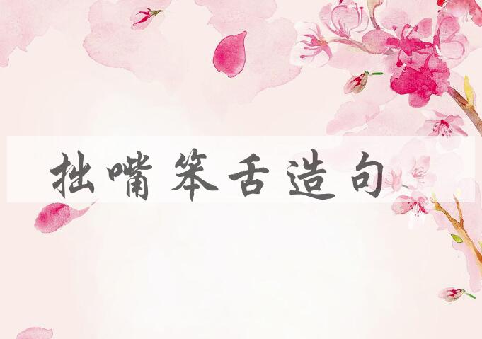 用拙嘴笨舌造句