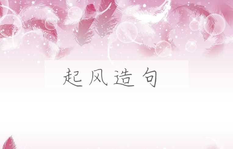 用起风造句