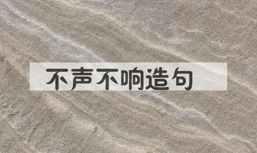 用不声不响造句