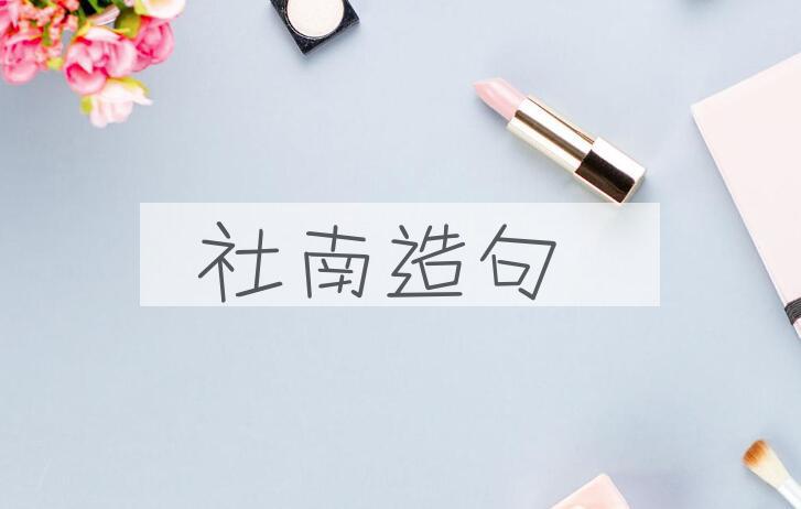 用社南造句