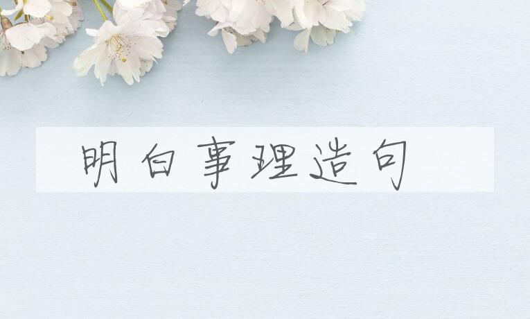 用明白事理造句
