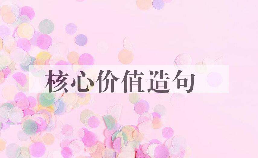 用核心价值造句