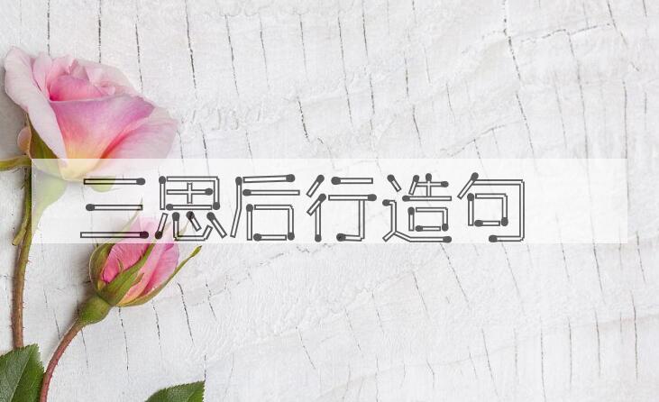 用三思后行造句