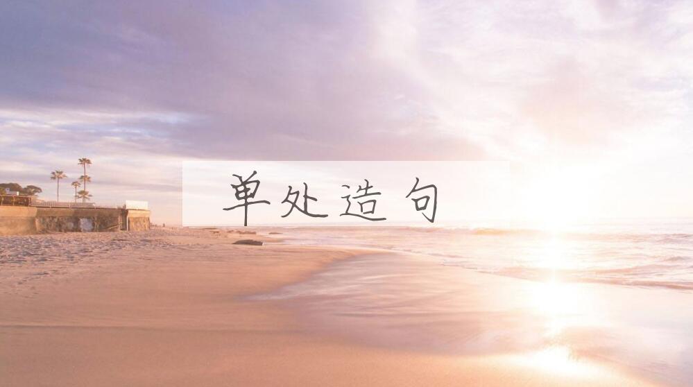 用单处造句