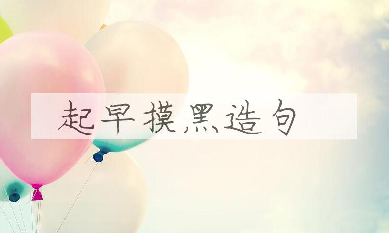 用起早摸黑造句
