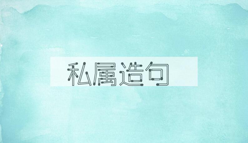 用私属造句