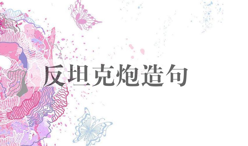 用反坦克炮造句